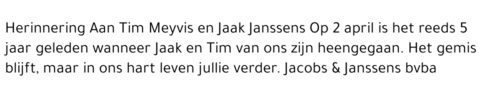 Jacobs & Janssens onbekend