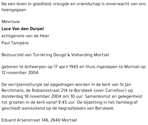 Lucienne Van den Durpel