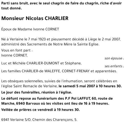 Nicolas CHARLIER