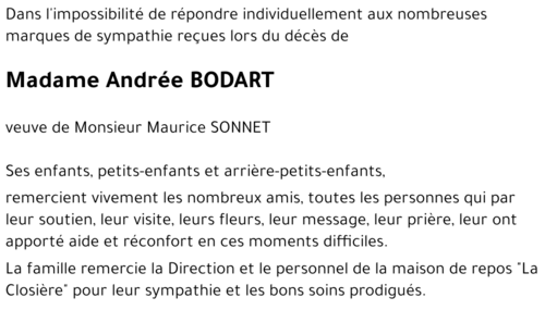 Andrée BODART