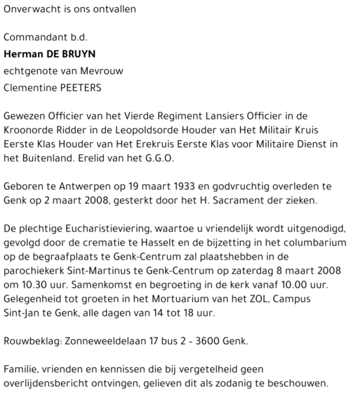Herman DE BRUYN