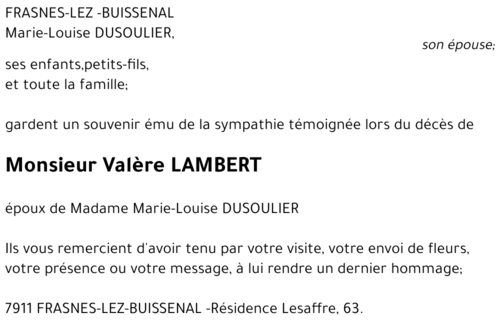 Valère LAMBERT