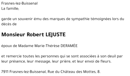 Robert LEJUSTE