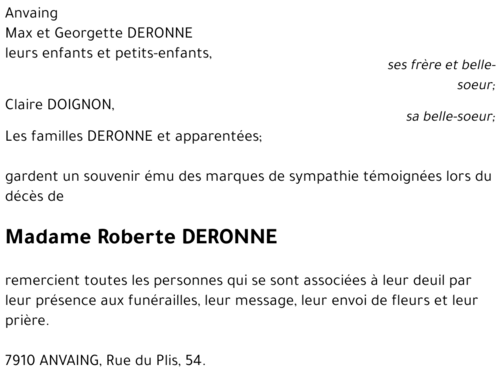 Roberte DERONNE