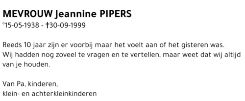 Jeannine Pipers