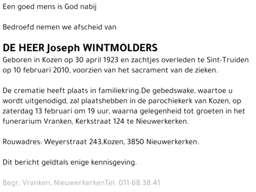 Joseph Wintmolders