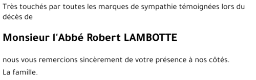 Robert LAMBOTTE