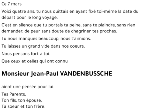 Jean-Paul VANDENBUSSCHE