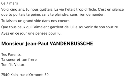 Jean-Paul VANDENBUSSCHE