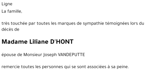 Liliane D'HONT