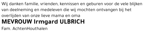 Irmgard ULBRICH