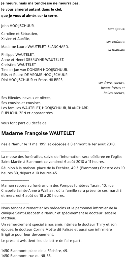 Françoise WAUTELET