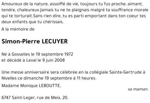 Simon-Pierre LECUYER