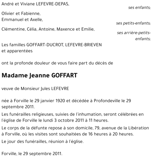 Jeanne GOFFART