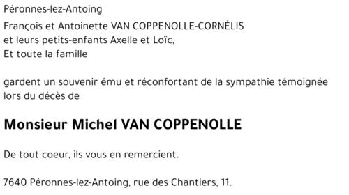 Michel VAN COPPENOLLE