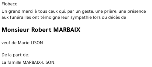 Robert MARBAIX