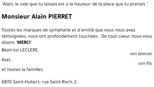 Alain PIERRET