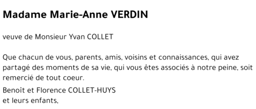 Marie-Anne VERDIN