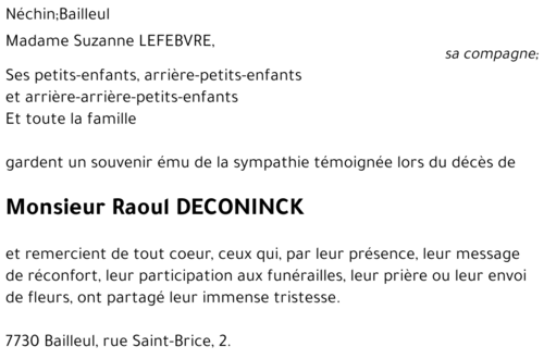 Raoul DECONINCK