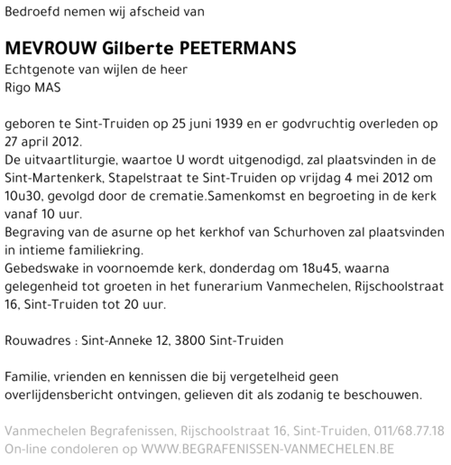 Gilberte Peetermans