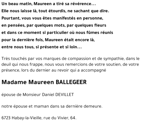 Maureen BALLEGEER