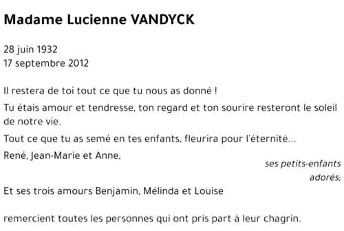 Lucienne VANDYCK