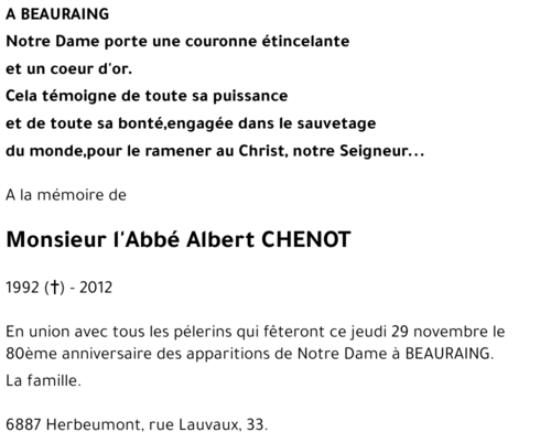 Albert CHENOT