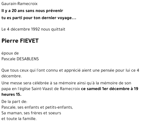 Pierre FIEVET