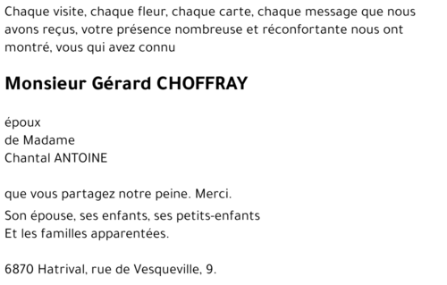 CHOFFRAY Gérard