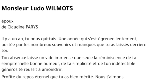 Ludo WILMOTS