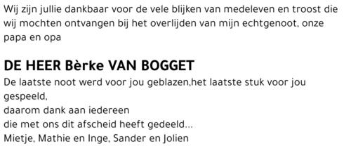 Bèrke Van Bogget