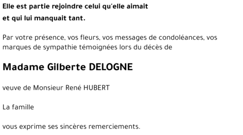 Gilberte DELOGNE