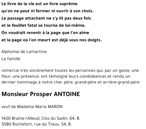 Prosper ANTOINE