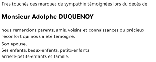 Adolphe DUQUENOY