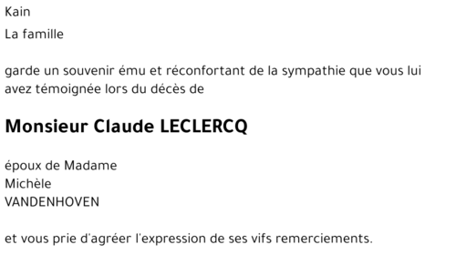 Claude LECLERCQ