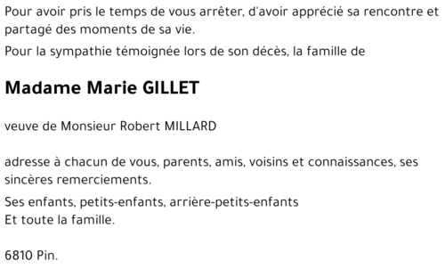 Marie GILLET