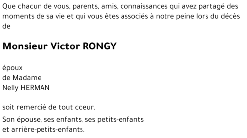 Victor RONGY