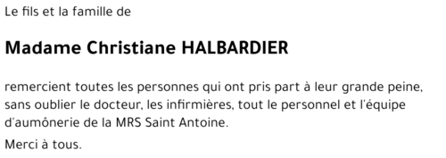 Christiane HALBARDIER