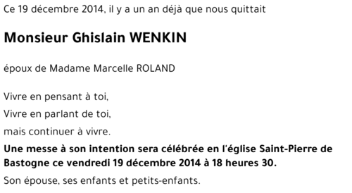 Ghislain WENKIN