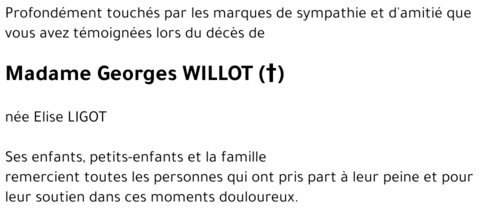 Georges WILLOT ((+))