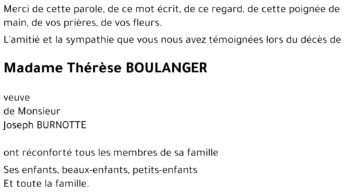 Thérèse BOULANGER