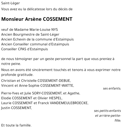 Arsène COSSEMENT