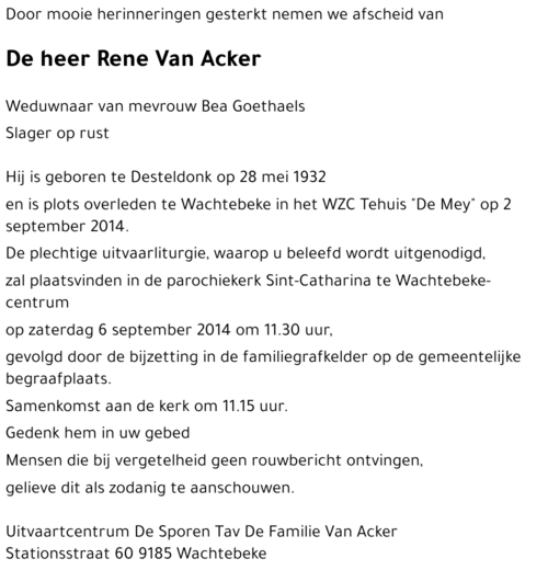 Rene Van Acker