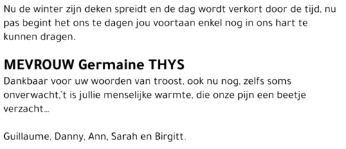 Germaine THYS