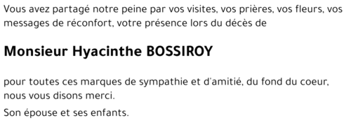 Hyacinthe BOSSIROY