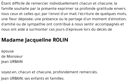 Jacqueline ROLIN