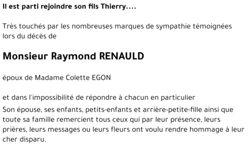 Raymond RENAULD