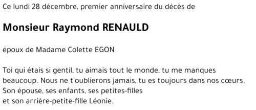 Raymond RENAULD