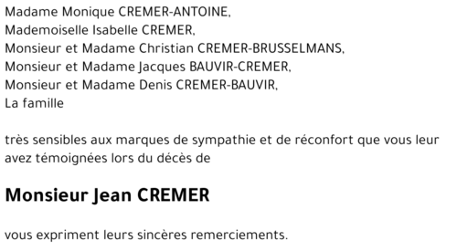 Jean CREMER