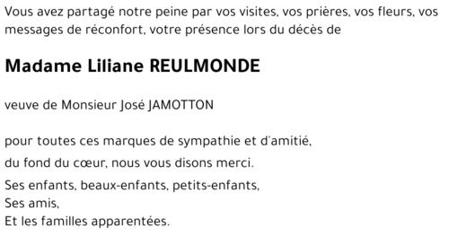 Liliane REULMONDE